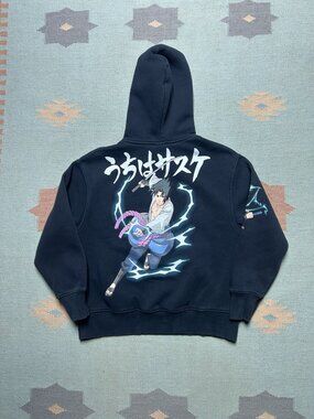 Vintage Naruto Shippuden Pullover Hoodie Sasuke Anime AOP 2007 youth large?